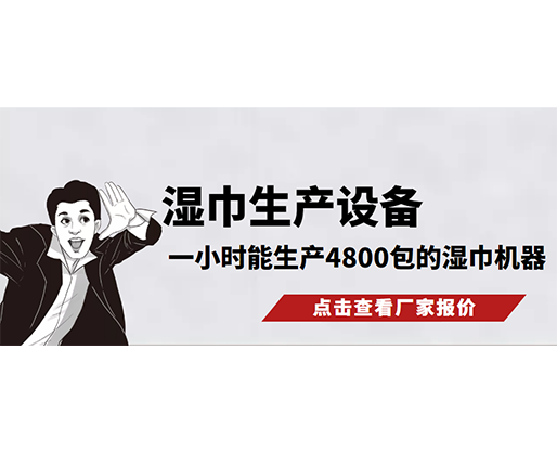濕巾生產(chǎn)設(shè)備，一小時(shí)能生產(chǎn)4800包的濕巾機(jī)器，需要多少錢