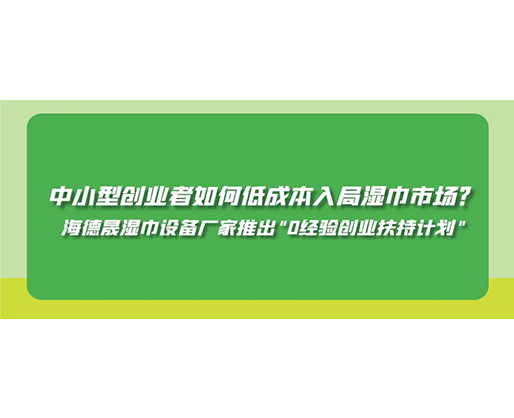 中小型創(chuàng)業(yè)者如何低成本入局濕巾市場？海德晟濕巾設備廠家推出