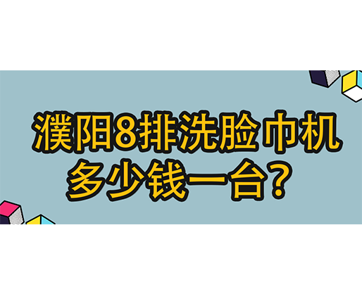 濮陽8排洗臉巾機多少錢一臺？