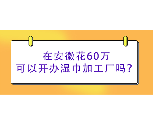 在安徽花60萬可以開辦濕巾加工廠嗎？