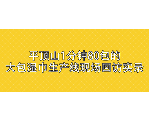 平頂山1分鐘80包的大包濕巾生產(chǎn)線現(xiàn)場回訪實錄